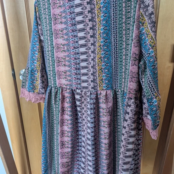 SHEIN Multicolor Boho Mini Dress - Picture 6 of 8